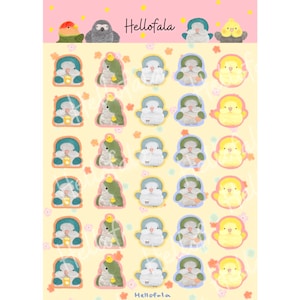 Pegatinas de loro cuáquero, pegatinas decorativas, pegatinas para Kindle, regalo para amantes de las aves, loro monje, regalo para ella, mejor amiga, pegatinas para vasos, pegatinas de anime