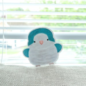 Adesivi per bagagli Quaker Parrot, adesivi decorativi, adesivi Kindle, regalo per gli amanti degli uccelli, pappagallo monaco, regalo per lei, migliore amica, adesivi One Piece, anime