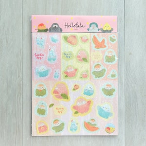 Adesivo pappagallo, amante degli uccelli, parrocchetto, Bourke's, regalo per amanti degli uccelli, adesivo diario, adesivo per laptop, adesivo per telefono, simpatico uccello esotico, kawaii tropicale
