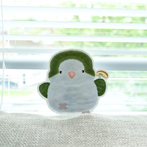 Adesivi per bagagli Quaker Parrot, adesivi decorativi, adesivi Kindle, regalo per gli amanti degli uccelli, pappagallo monaco, regalo per lei, migliore amica, adesivi One Piece, anime