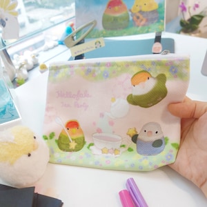 Sacchetto con cerniera a forma di uccello, borsa per birdwatching, regalo per amanti degli uccelli, perdita di animali domestici, uccello tropicale kawaii, accessorio carino e perfetto per gli amanti dei pappagalli, uccelli esotici