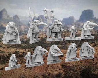 12 Natchdreck Mages & Civilians (Set of 10 + 2 Randoms) - 28mm- BigMrTong