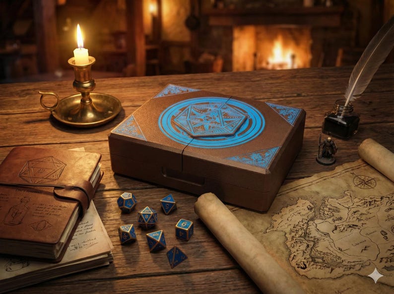 Ultimate DND Player’s Kit - Stats & Skills Tracker - Customize w\ Dice Tower bild 2