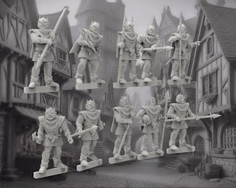 12 Blacksand City Guards (Set of 10 + 2 Randoms) - 28mm- BigMrTong