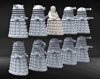 12 Dalek complete with "Leader" Davros (Set of 10 + 2 Randoms) - 28mm- BigMrTong