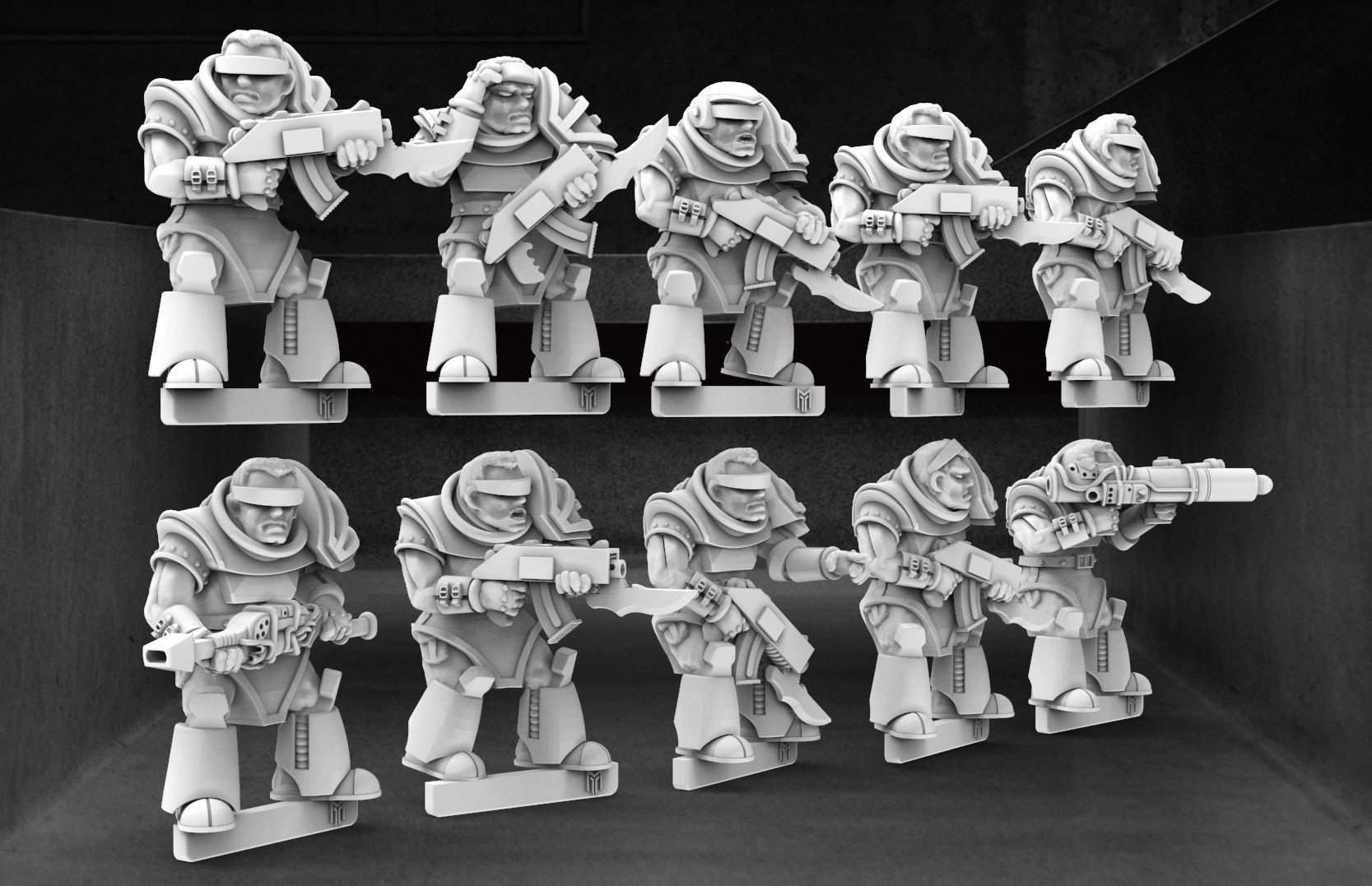 12 Oldhammer Mercs (set of 10 + 2 Randoms) - 28mm- Bigmrtong - Etsy