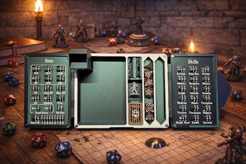 Ultimate DND Player’s Kit - Stats & Skills Tracker - Customize w\ Dice Tower bild 7
