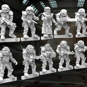 12 empereurs et marines spatiaux - Lot 2 - (Lot de 10 + 2 aléatoires) - 28 mm - BigMrTong)