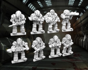 12 LETEN Deep Space Suited Assault Group (Set of 10 + 2 Randoms) - 28mm- BigMrTong