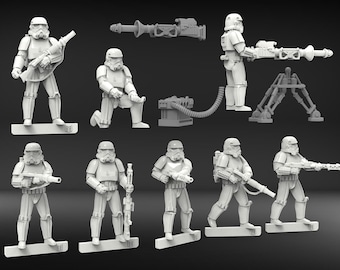 12 Heavy Weapon Stormtroopers Standard (28mm) & Legion (32mm) Scales Available- BigMrTong