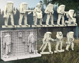 12 Modern Chemical Suits (Set of 10 + 2 Randoms) - 28mm- BigMrTong