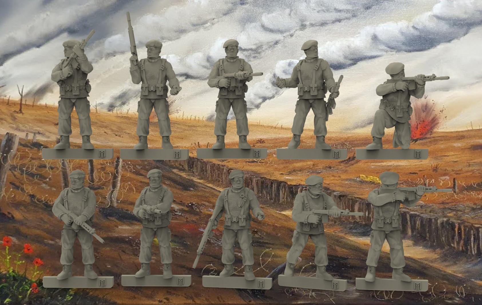 12 Action Man - G.I. Joe Proxy - (set of 10 + 2 Randoms) - 28mm