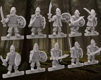 12 Red Orcs with Swords  (Set of 10 + 2 Randoms) - 28mm- BigMrTong