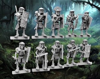 12 Undead Romans with Gladius (Set of 10 + 2 Randoms) - 28mm- BigMrTong