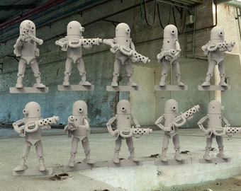 12 Pen-Top (PT) Droids (Set of 10 + 2 Randoms) - 28mm- BigMrTong