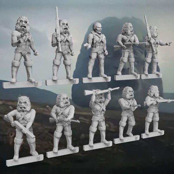 Zed and his Brutal Exterminators from Zardoz (Set of 10 + 2 Randoms) - 28mm- BigMrTong