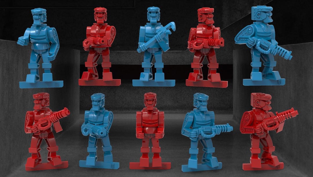 12 Rock 'em Sock 'em Robots (set of 10 + 2 Randoms) - 28mm