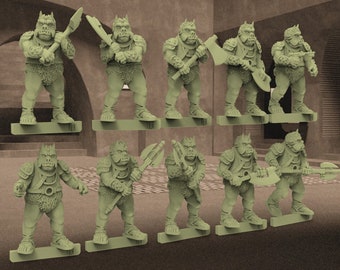 12 Gamorrean Guards Standard (28mm) & Legion (32mm) Scales Available- BigMrTong