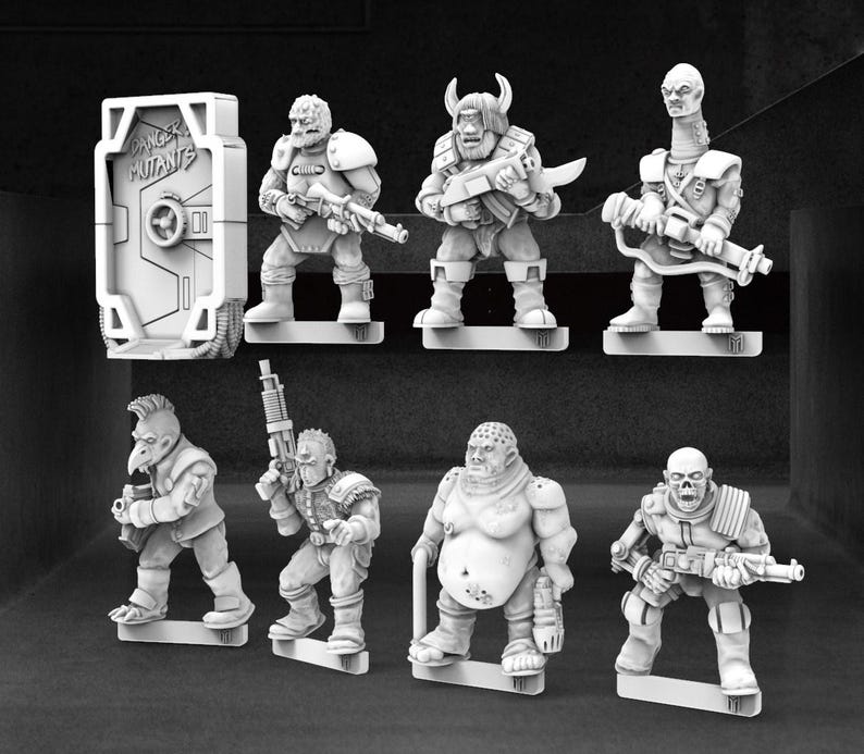 Mutant Poses 10 Mutants - Set 1 (set of 10 + 2 Randoms) - 28mm- Bigmrtong - Etsy