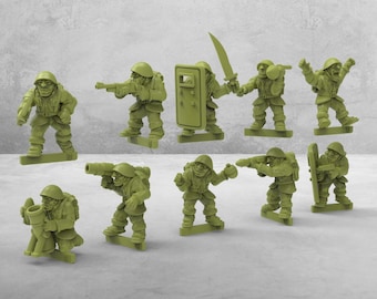 28mm Metal Slug Soldiers Set 1 X10 TGM-7 - Etsy