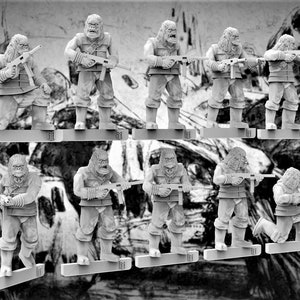 12 Gorilla Apes with SMGs (Set of 10 + 2 Randoms) - 28mm- BigMrTong