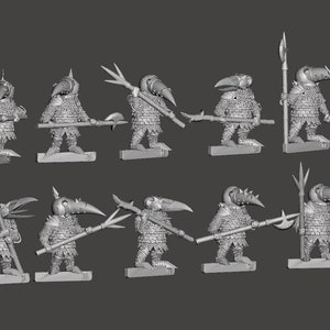 12 Natchdreck with Halberds (Set of 10 + 2 Randoms) - 28mm- BigMrTong