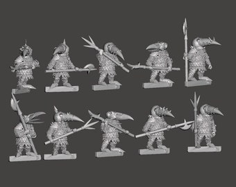 12 Natchdreck with Halberds (Set of 10 + 2 Randoms) - 28mm- BigMrTong