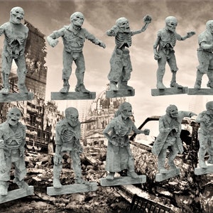 12 Zombies (Set of 10 + 2 Randoms) - 28mm- BigMrTong