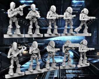 12 Enviro Corp Droids (Set of 10 + 2 Randoms) - 28mm- BigMrTong