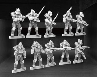 12 Space Elves - Alt Weapons  (Set of 10 + 2 Randoms) - 28mm- BigMrTong