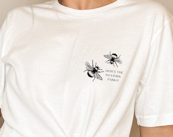 BJ's Bee Tattoo Tshirt | How's the weather, Parks? | Magnolia Parks Universe | Bee tattoo tshirt | 4 colours avaialble