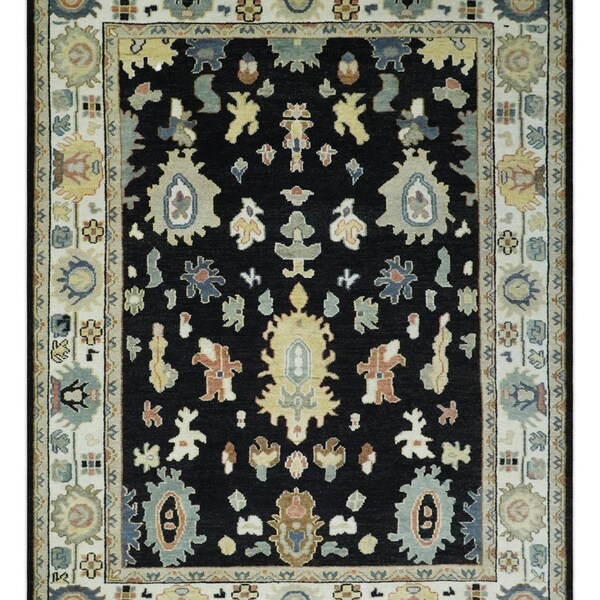 Hand Knotted Wool Rug. 5x8, 8x10 Oushak Rug.This Rug  For Guest Room, Living Roo and mother's day 2024.
