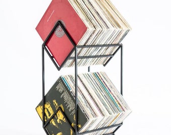 Double Deck for Vinyls | LP Storage | Records Stand | Album Stand | Magazine Holder | Metal Record Stand | album stand