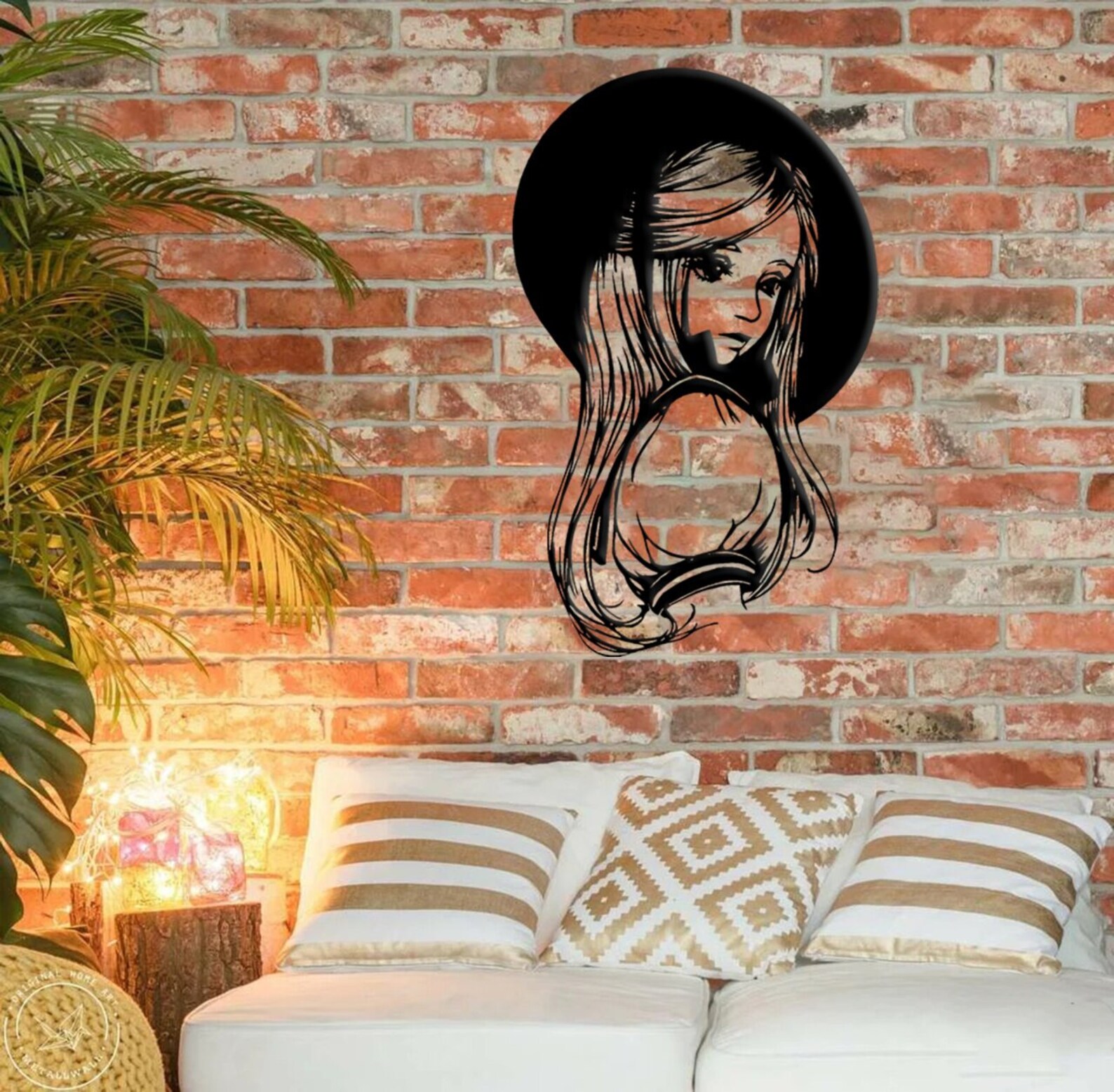 Metal Wall Art Woman Wall Art Metal Wall Decor Minimalist Wall Art 3d