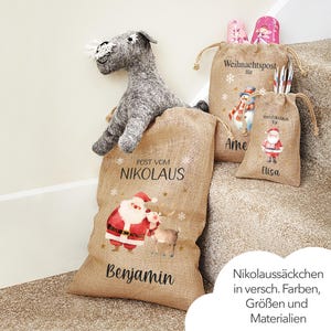 Borsa di Babbo Natale personalizzata, stivali di Babbo Natale personalizzati, borsa di Babbo Natale come borsa regalo, borsa di Natale, borsa di Babbo Natale