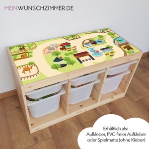 Naklejka Play Street Ikea Trofast Zoo, naklejka na meble, zabawka, ulica, zwierzęta, safari, prezent, dzieci, odporna na zarysowania, nie zawiera PCV
