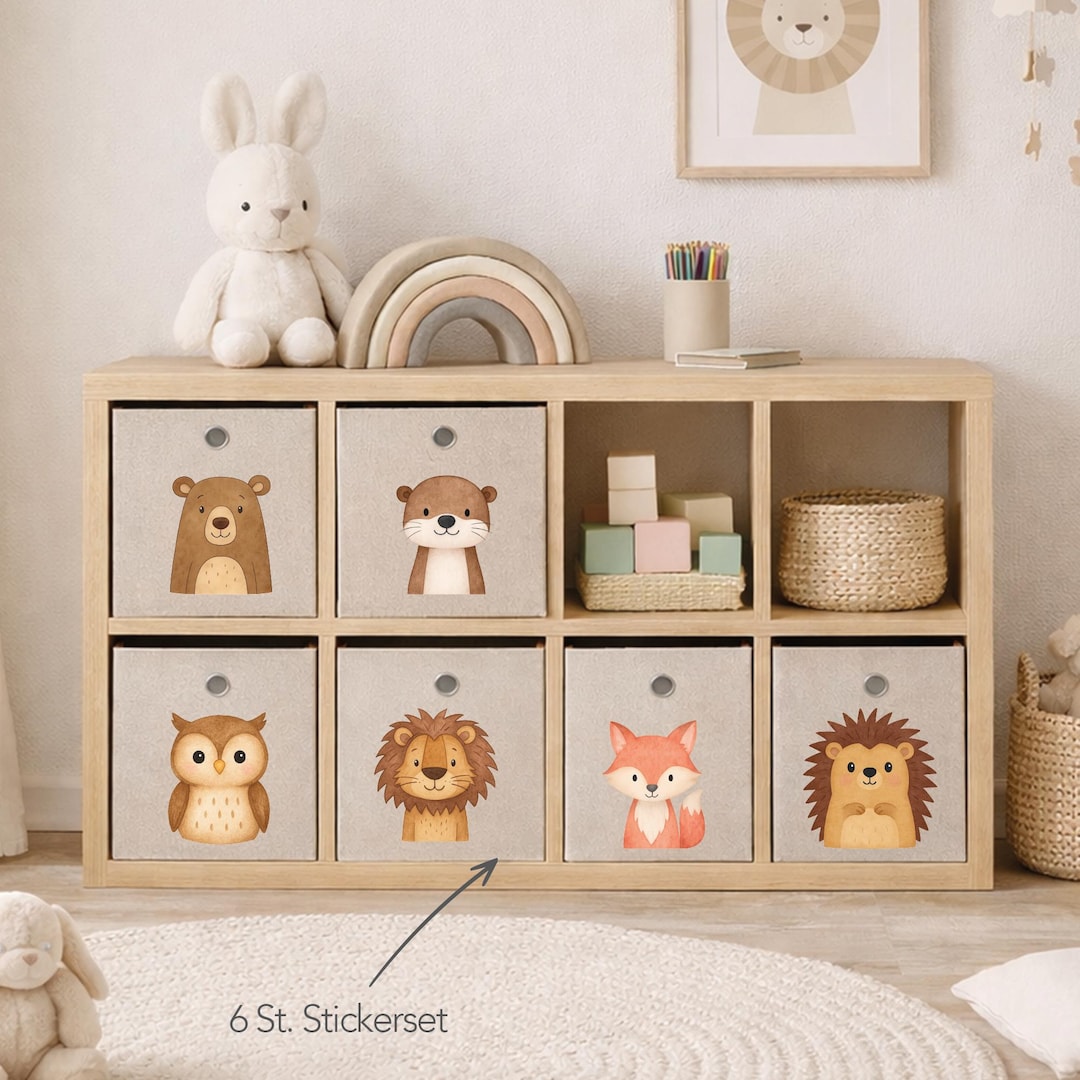 6 Stickers for Storage Boxes | Organizing the Kids' Room | Toy Stickers ...