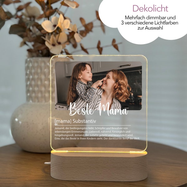 Fotogeschenk, Geburtstagsgeschenk Frau, Familie Geschenk, Fotolampe, Mama, Geschenk Freundin,  Hochzeit, Valentinstag, beste Mama, Muttertag