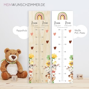 Fazenda de medidores de irmãos, crianças 70-140 cm, gêmeos, medidor de madeira infantil, presente de batismo, personalizado, quarto infantil, nascimento