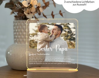 Fotogeschenk, Geburtstagsgeschenk Frau, Familie Geschenk, Fotolampe, Papa, Geschenk Freund,  Hochzeit, Valentinstag, bester Papa, Vatertag