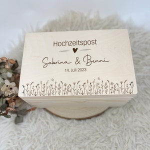 Erinnerungskiste Hochzeit Personalisiert | Hochzeitsgeschenk für Eheleute paare und Trauzeugen | Andenken Brautpaar | Hochzeitspost