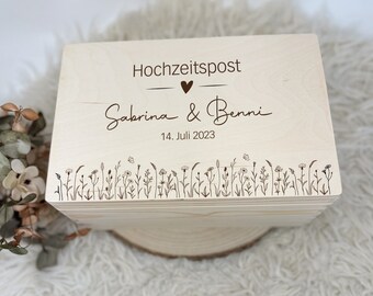 Caja de recuerdo de boda personalizada | Regalo de boda para parejas y padrinos/damas de honor | Recuerdo de boda | Correo de boda