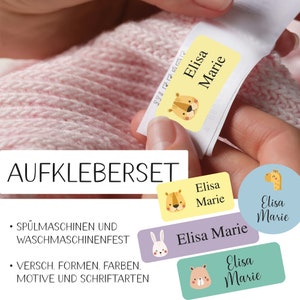 Conjunto de pegatinas pegatinas de nombres, objetos y ropa, guardería, jardín de infantes, escuela, pegatinas de nombres personalizadas, pegatinas de nombres, pegatinas