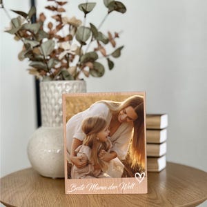 Photo on wood, photo gift, Valentine&#39;s Day, photo gift wood, photo family, Valentine&#39;s Day men, Mother&#39;s Day wood, wood pictures