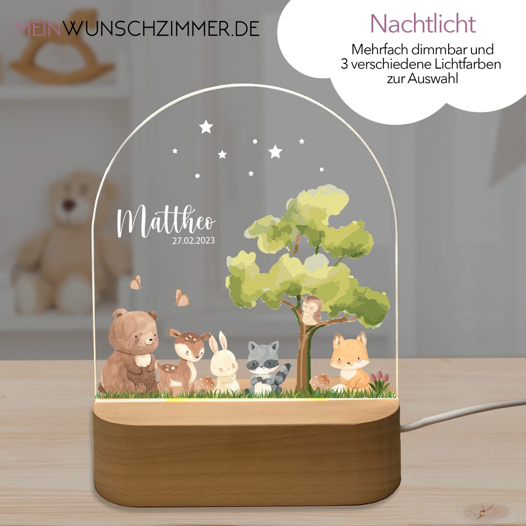 Heller Helfer | Holz-Nachtlicht Niedliches Tier-Spielzeug Für Kinder main image 0