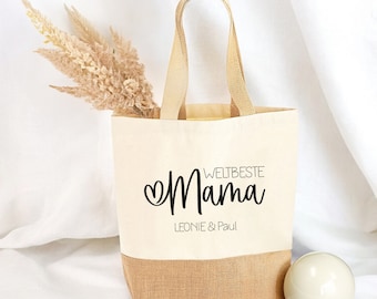 Jute bag personalized mom | Market bag | Gift | Individual gifts | Mother's Day | Gift for mom | Mother's Day gift