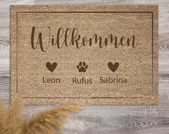 Felpudo, felpudo personalizado, regalo de boda, felpudo familiar, regalo de bienvenida, felpudo para mascotas, alfombra para perros, gatos, perro