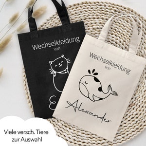 Kindertasche mit Namen , Stoffbeutel Kindergarten, Stofftasche personalisiert, Kinderbeutel, Geschenke für Kinder, Wechselkleidung, Kita