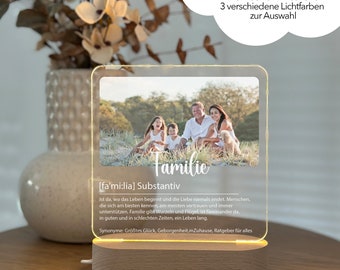 Fotocadeau, verjaardagscadeau vrouw, familiecadeau, fotolamp, jubileumcadeau voor hem, cadeau vriendin, bruiloft, Moederdag