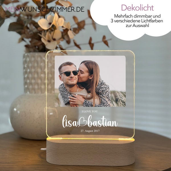 Fotogeschenk, Geburtstagsgeschenk, Familie Geschenk, Fotolampe, Jahrestag Geschenk für Ihn, Geschenk Valentinstag, Bilderrahmen,Hochzeit